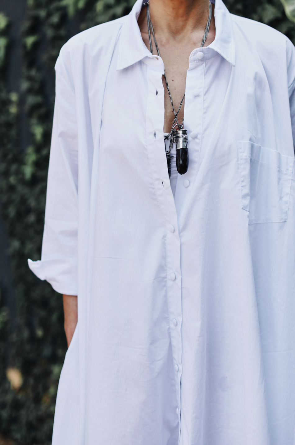 Liam Maxi Boyfriend Shirt Dress- White