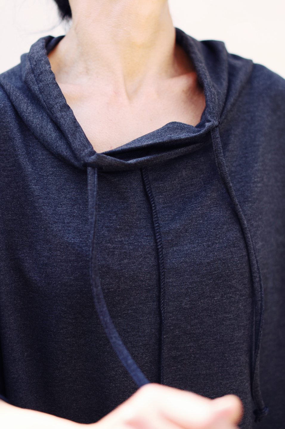 Jill French Terry Funnel Neck Sweatshirt- Charcoal