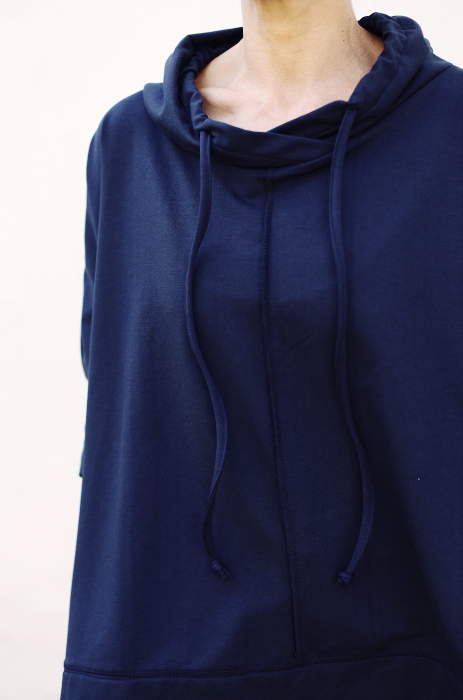 Jill French Terry Funnel Neck Sweatshirt- Charcoal