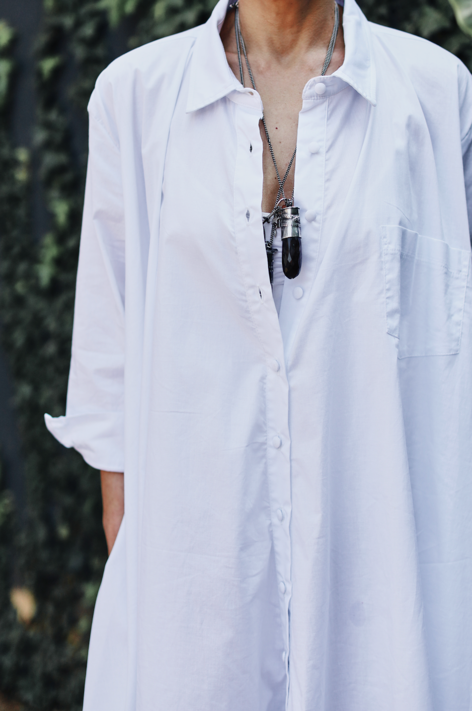 Liam  Maxi Boyfriend Shirt Dress- White